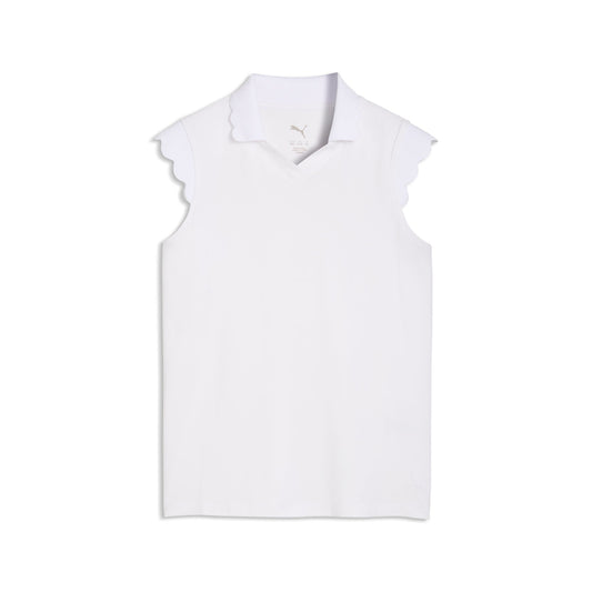 Girl's CLOUDSPUN Scallop Sleeve Golf Polo