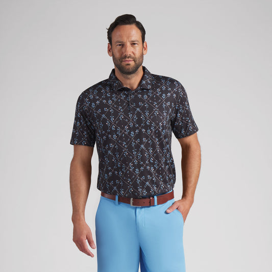 CLOUDSPUN Argyle Bloom BN Golf Polo