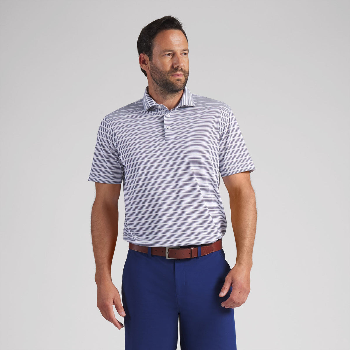 Clubhouse Stripe Golf Polo