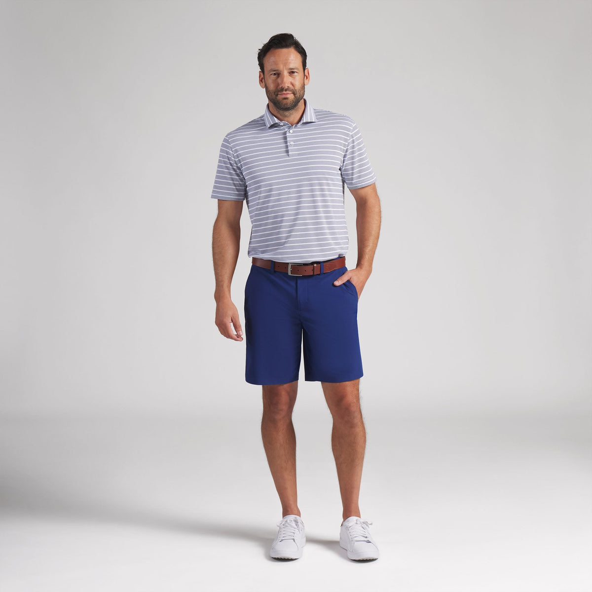 Clubhouse Stripe Golf Polo