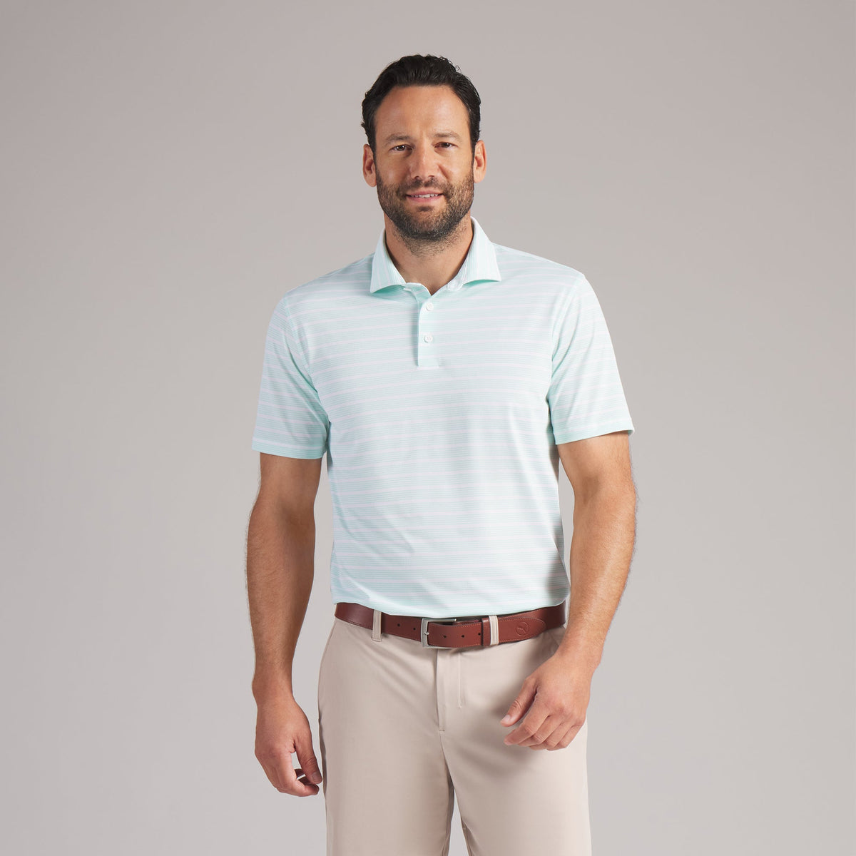 Clubhouse Stripe Golf Polo