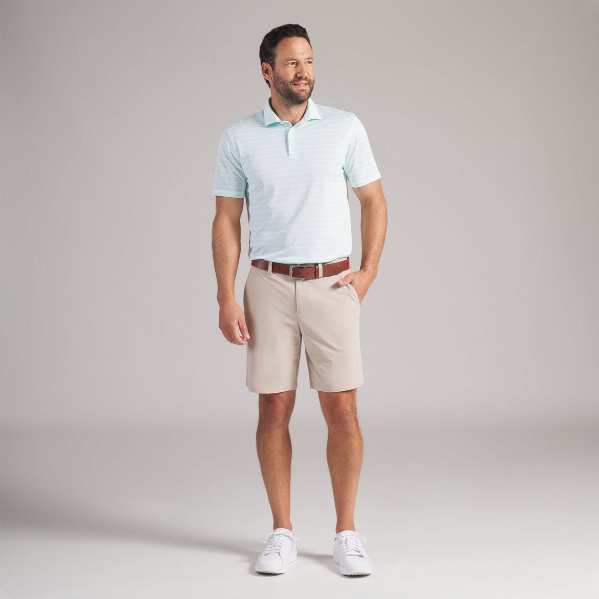 Clubhouse Stripe Golf Polo