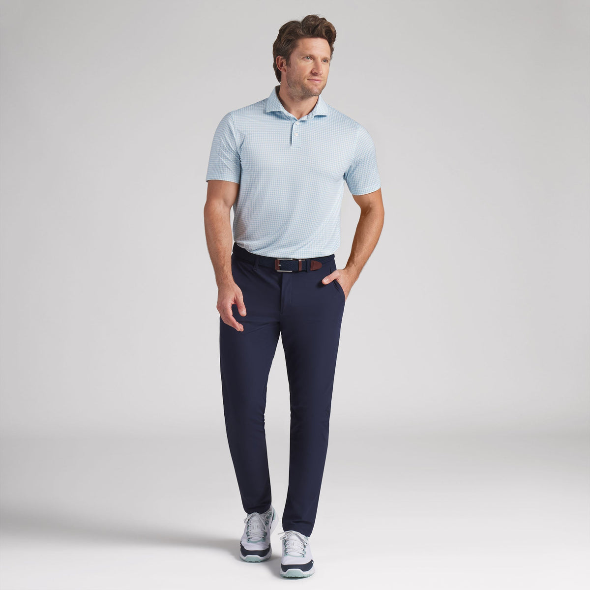 CLOUDSPUN Mono Check BN Golf Polo