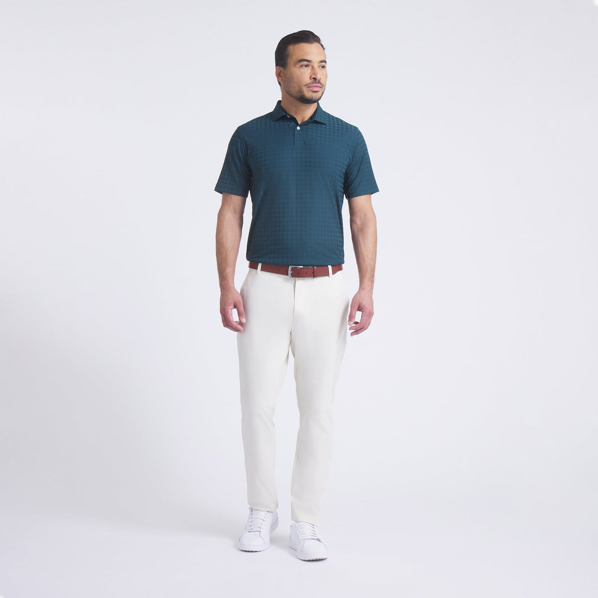 MATTR Houndstooth Golf Polo