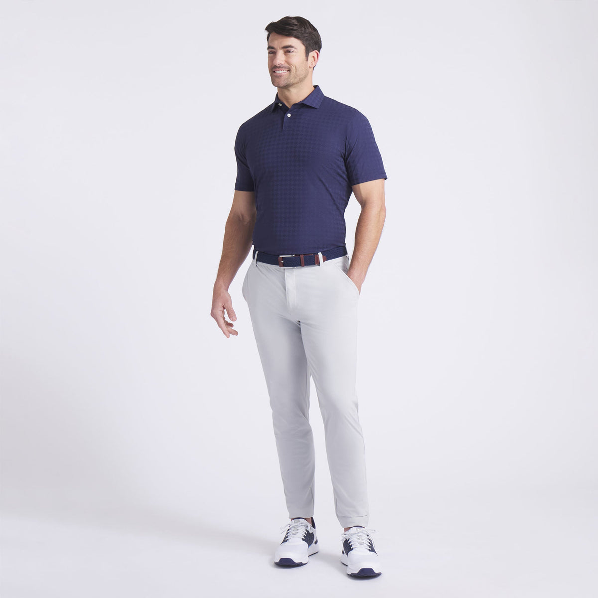 MATTR Houndstooth Golf Polo
