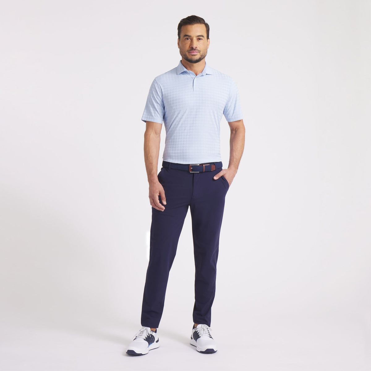 MATTR Houndstooth Golf Polo