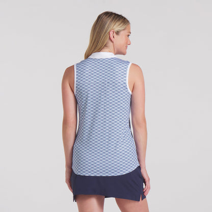 Women's CLOUDSPUN Scallop Sleeveless Golf Polo