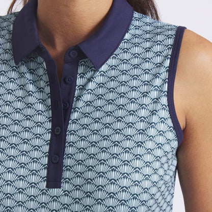 Women's CLOUDSPUN Scallop Sleeveless Golf Polo