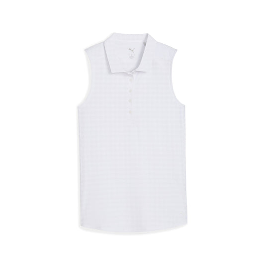 Women's Houndstooth Sleeveless Golf Polo