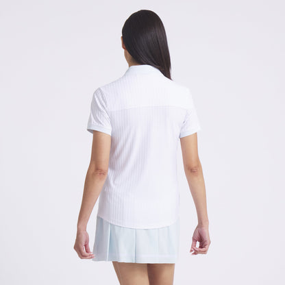 Women's MATTR Stripe Jacquard Golf Polo